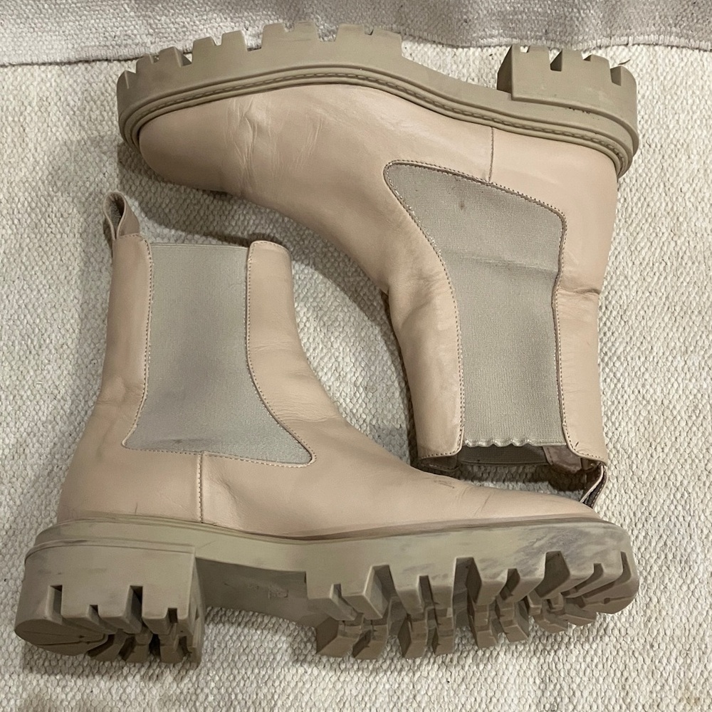 Zara Women’s size 38 dusty rose  Combat Boots - Picture 11 of 16